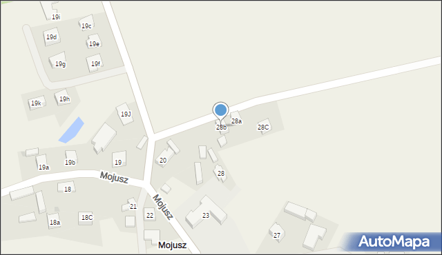 Mojusz, Łąkowa, 6, mapa Mojusz