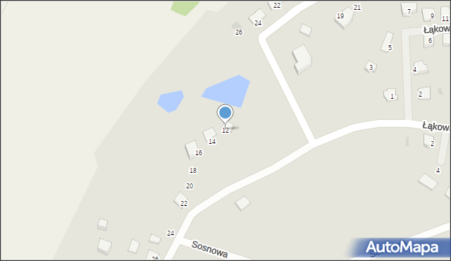 Morąg, Łąkowa, 12, mapa Morąg