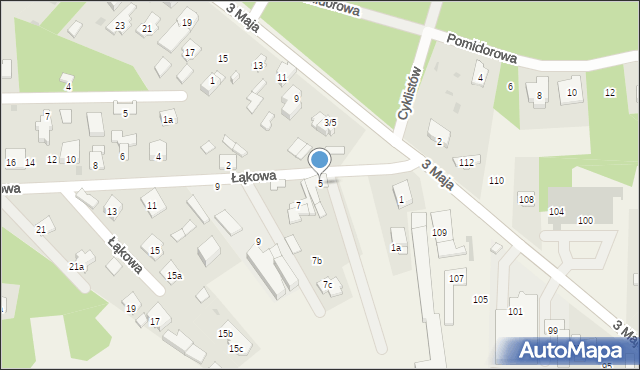 Mościska, Łąkowa, 5, mapa Mościska