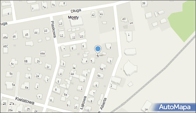 Mosty, Łąkowa, 5c, mapa Mosty