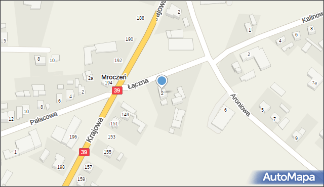 Mroczeń, Łączna, 2, mapa Mroczeń