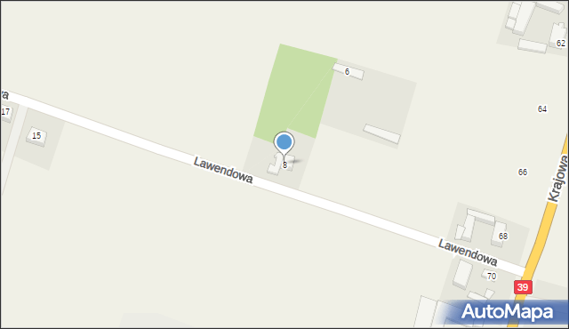 Mroczeń, Lawendowa, 8, mapa Mroczeń