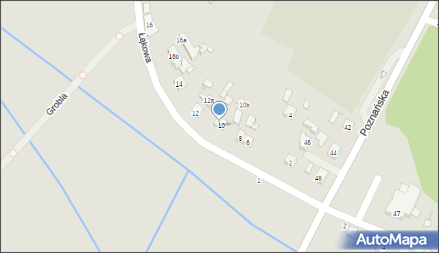 Murowana Goślina, Łąkowa, 10a, mapa Murowana Goślina