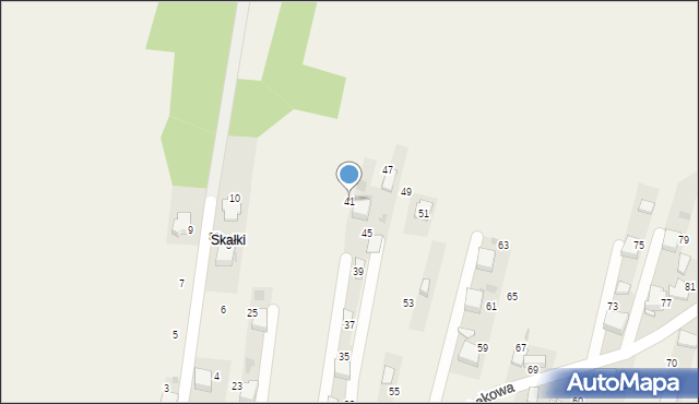 Myślachowice, Łąkowa, 41, mapa Myślachowice