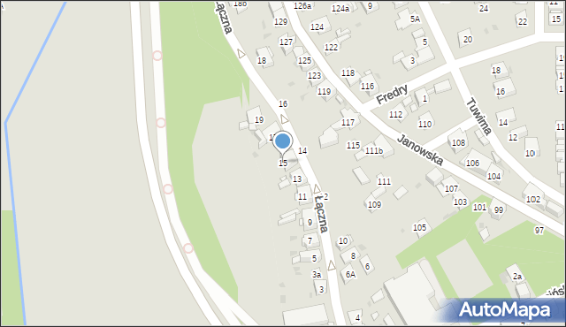 Mysłowice, Łączna, 15, mapa Mysłowice