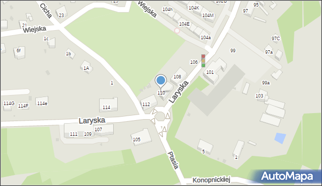 Mysłowice, Laryska, 110, mapa Mysłowice