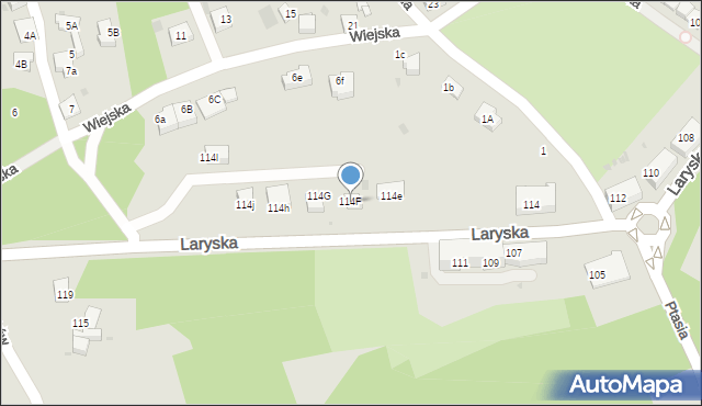 Mysłowice, Laryska, 114F, mapa Mysłowice