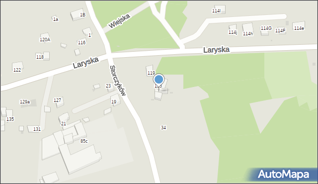 Mysłowice, Laryska, 117, mapa Mysłowice