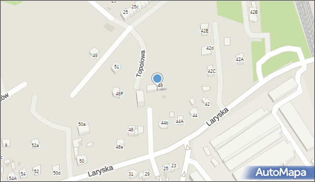 Mysłowice, Laryska, 46a, mapa Mysłowice