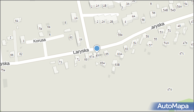 Mysłowice, Laryska, 67, mapa Mysłowice