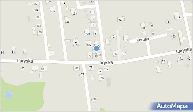 Mysłowice, Laryska, 68, mapa Mysłowice