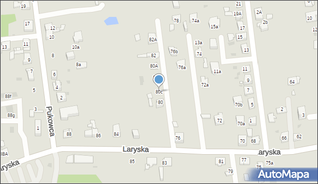 Mysłowice, Laryska, 80c, mapa Mysłowice