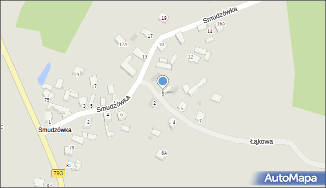 Myszków, Łąkowa, 3, mapa Myszków