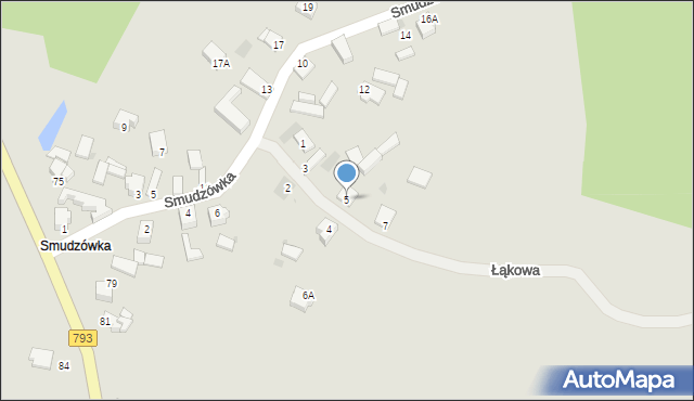 Myszków, Łąkowa, 5, mapa Myszków