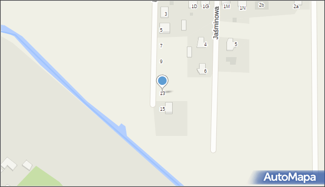 Myszyniec Stary, Łąkowa, 13, mapa Myszyniec Stary