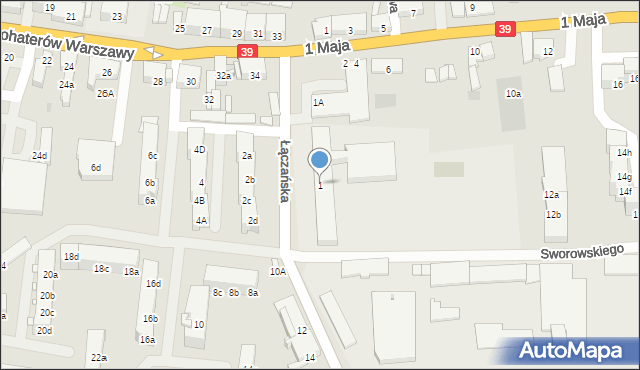 Namysłów, Łączańska, 1, mapa Namysłów