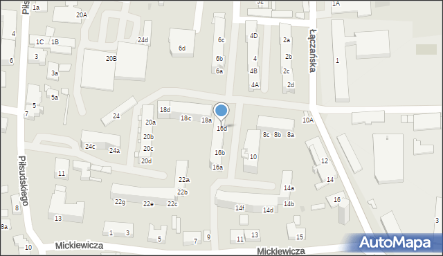 Namysłów, Łączańska, 16d, mapa Namysłów