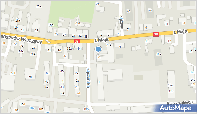 Namysłów, Łączańska, 1A, mapa Namysłów