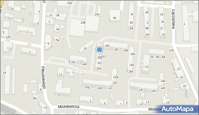 Namysłów, Łączańska, 20b, mapa Namysłów