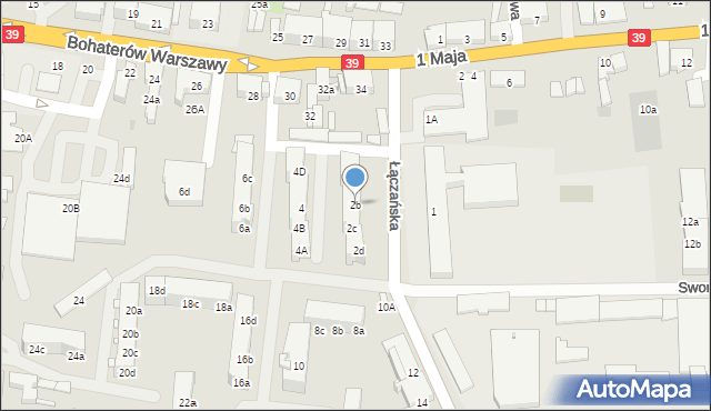 Namysłów, Łączańska, 2b, mapa Namysłów