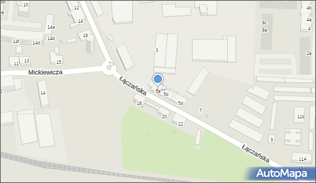 Namysłów, Łączańska, 5a, mapa Namysłów