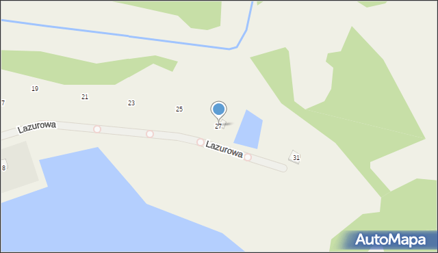 Nekielka, Lazurowa, 27, mapa Nekielka