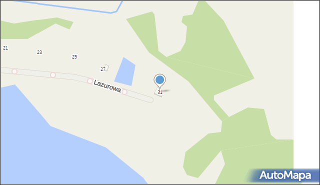 Nekielka, Lazurowa, 31, mapa Nekielka