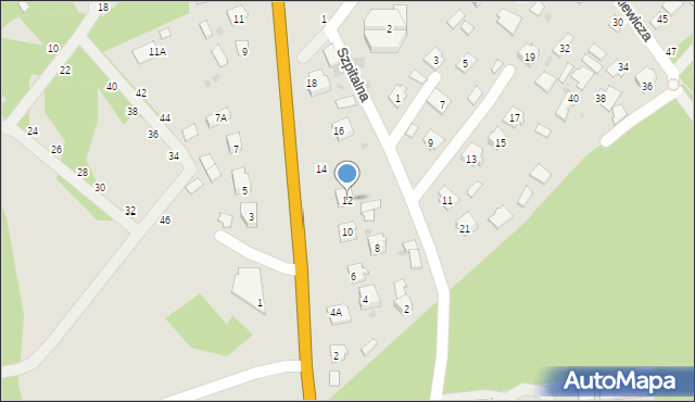 Nowa Dęba, Łagockiego Henryka, ks., 12, mapa Nowa Dęba