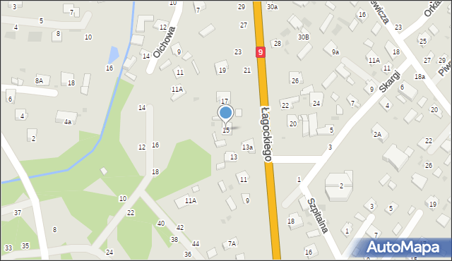 Nowa Dęba, Łagockiego Henryka, ks., 15, mapa Nowa Dęba