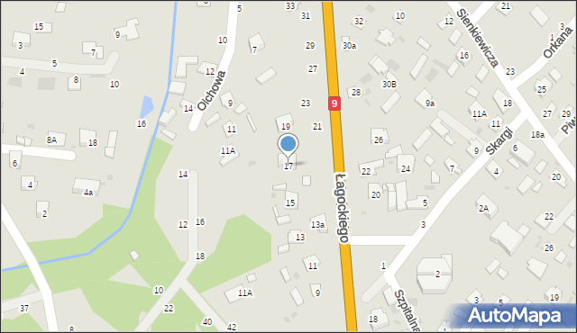 Nowa Dęba, Łagockiego Henryka, ks., 17, mapa Nowa Dęba