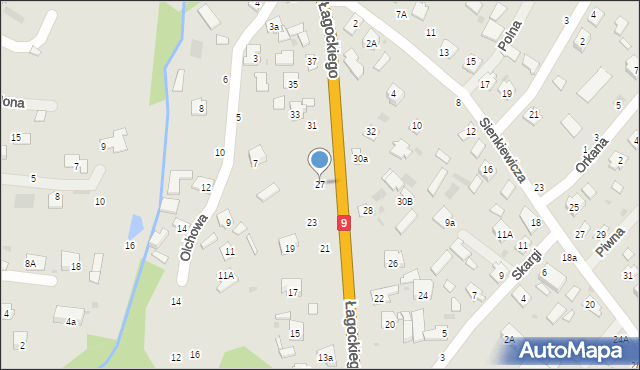 Nowa Dęba, Łagockiego Henryka, ks., 27, mapa Nowa Dęba