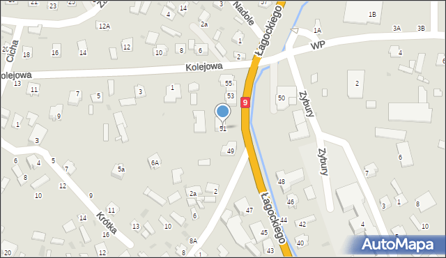 Nowa Dęba, Łagockiego Henryka, ks., 51, mapa Nowa Dęba