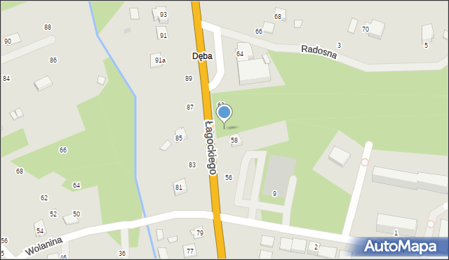 Nowa Dęba, Łagockiego Henryka, ks., 60, mapa Nowa Dęba