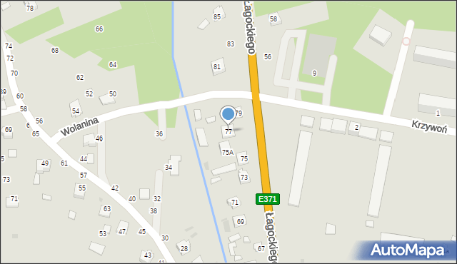 Nowa Dęba, Łagockiego Henryka, ks., 77, mapa Nowa Dęba