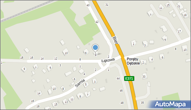 Nowa Dęba, Łąkowa, 4, mapa Nowa Dęba