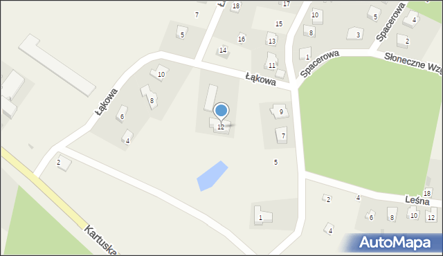 Nowa Karczma, Łąkowa, 12, mapa Nowa Karczma