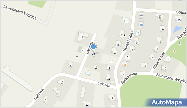 Nowa Karczma, Łąkowa, 18, mapa Nowa Karczma