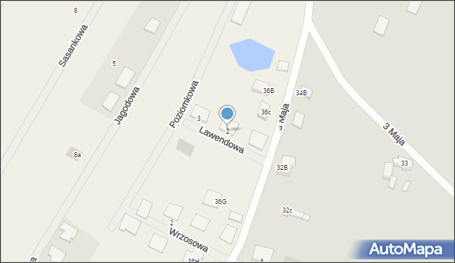 Nowa Kopernia, Lawendowa, 2, mapa Nowa Kopernia