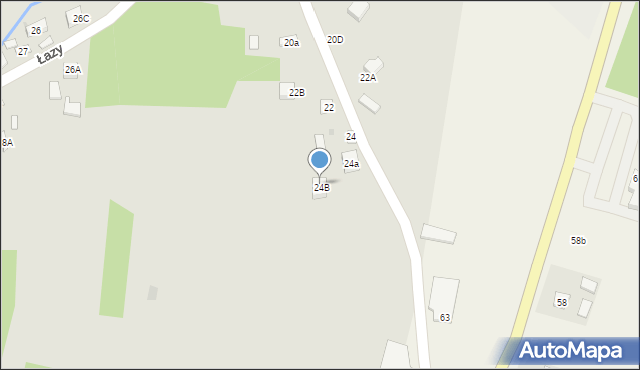 Nowa Słupia, Łazy, 24B, mapa Nowa Słupia