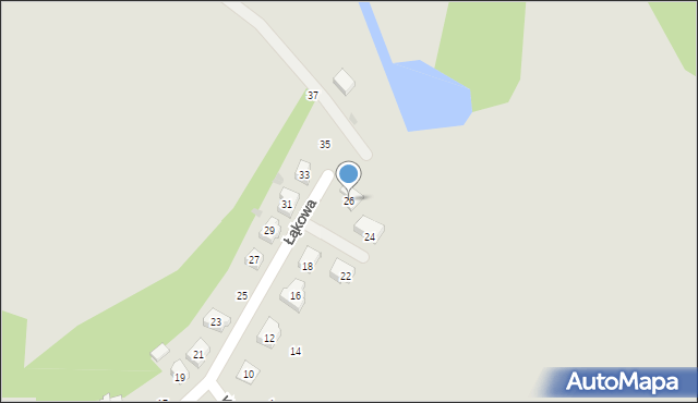 Nowa Sól, Łąkowa, 26, mapa Nowa Sól