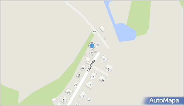 Nowa Sól, Łąkowa, 33, mapa Nowa Sól