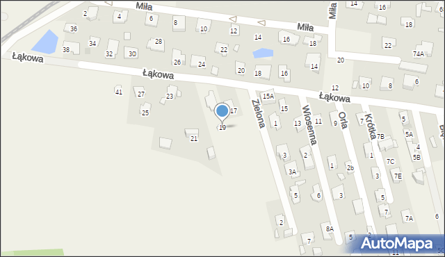 Nowa Wieś, Łąkowa, 19, mapa Nowa Wieś