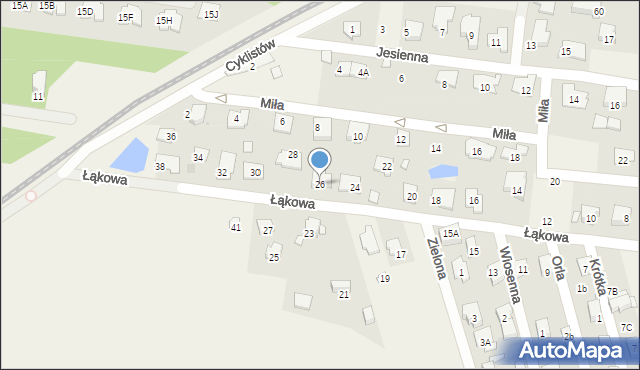 Nowa Wieś, Łąkowa, 26, mapa Nowa Wieś