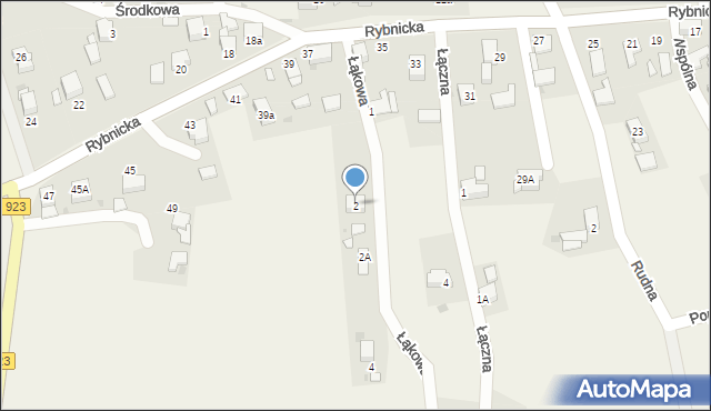 Nowa Wieś, Łąkowa, 2, mapa Nowa Wieś