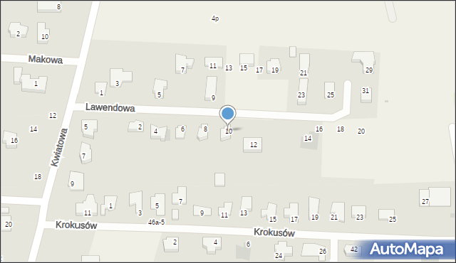 Nowe Bielice, Lawendowa, 10, mapa Nowe Bielice