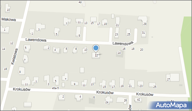 Nowe Bielice, Lawendowa, 12, mapa Nowe Bielice