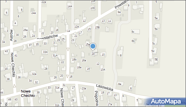 Nowe Chechło, Lasowicka, 14, mapa Nowe Chechło
