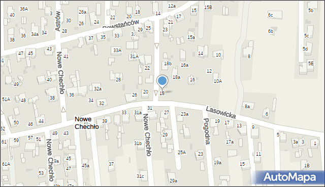 Nowe Chechło, Lasowicka, 18, mapa Nowe Chechło