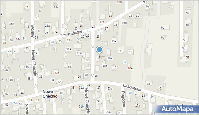 Nowe Chechło, Lasowicka, 18b, mapa Nowe Chechło