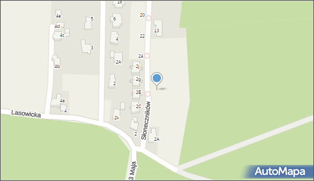 Nowe Chechło, Lasowicka, 2p, mapa Nowe Chechło